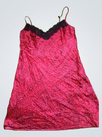 George Red Floral Lace Slip Dress
