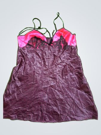 George Purple Dress with Pink Polka Dots
