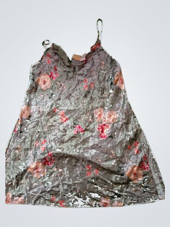 Gray Floral Dress