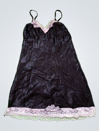 Unbranded Black Lace Trim Slip Dress