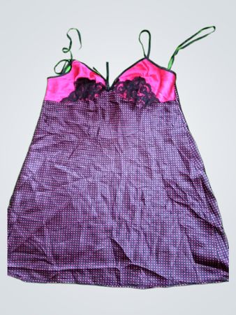 George Satin Lace-Trim Slip Dress