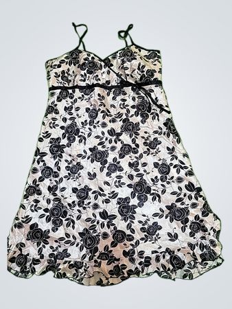 Husselssimo Black and White Floral Romper