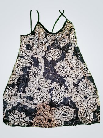 Black and White Paisley Dress