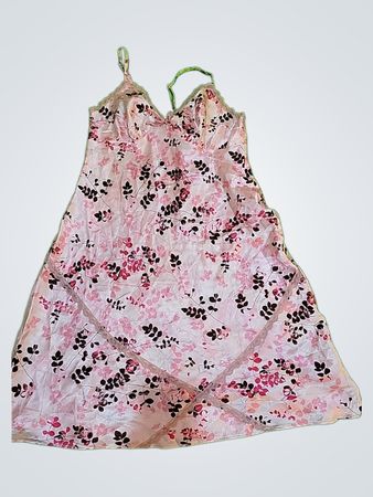 Floral Lace Trim Slip Dress