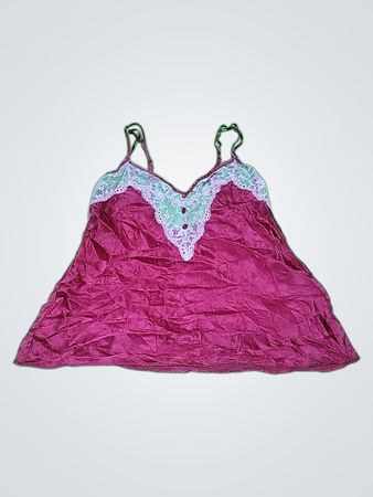 Autograph Lace Trim Satin Cami Top