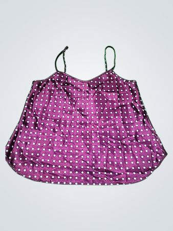 H&M Purple Polka Dot Satin Cami Top