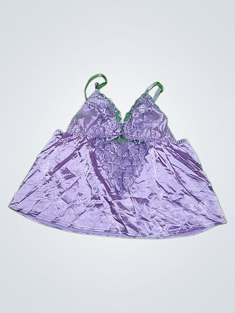 Purple Lace Bra and Skirt Set