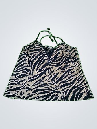 Zebra Print Halter Top