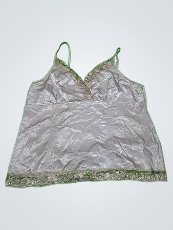 Women's Grey Lace Trim Camisole