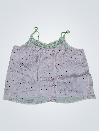Women's Pink Heart Patterned Camisole