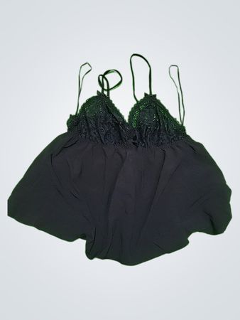 Black Lace Trimmed Camisole