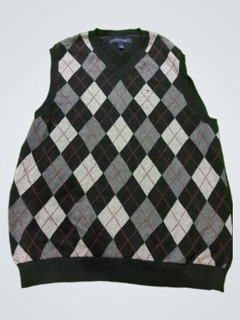 Tommy Hilfiger Argyle V-Neck Sweater Vest