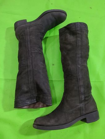 Nero Giardini Black Suede Knee-High Boots