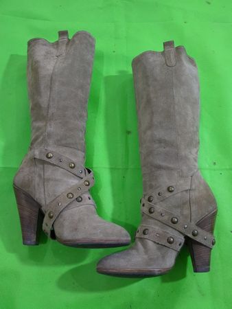 Tan Suede Cowboy Boots