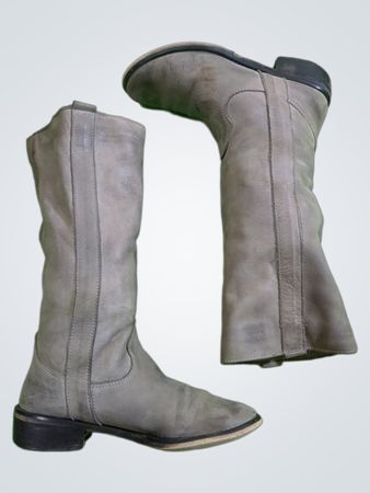 Gray Suede Boots