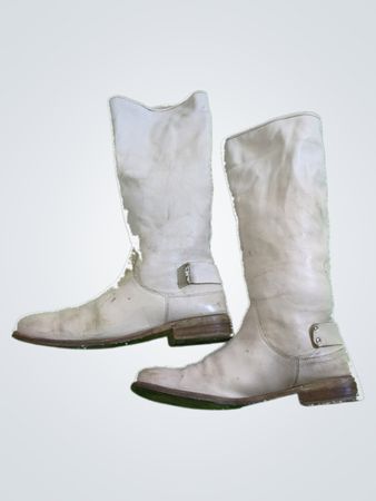 White Leather Cowboy Boots