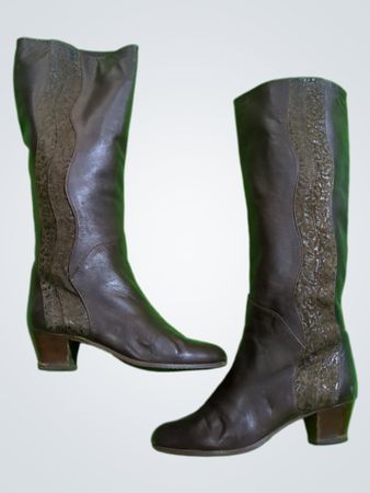 Brown Leather Cowboy Boots