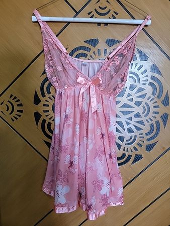 Pink Floral Lace Chemise