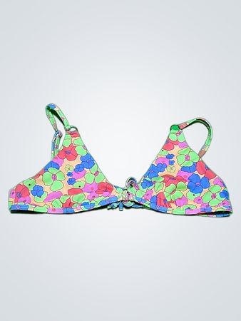Floral Pattern Triangle Bra