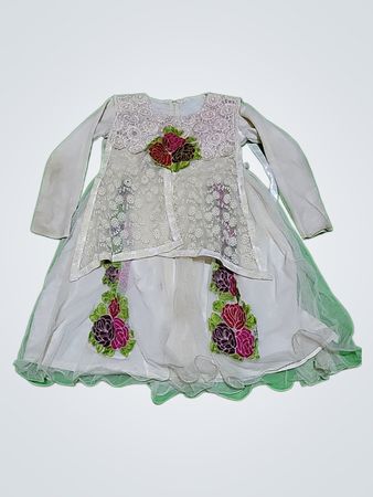 White Dress with Floral Embroidery