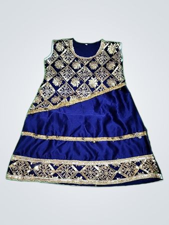 Blue Embroidered Dress