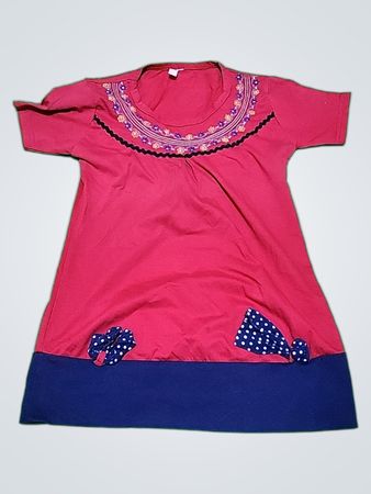 Red Embroidered T-Shirt