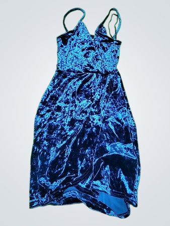 Blue Velvet Dress