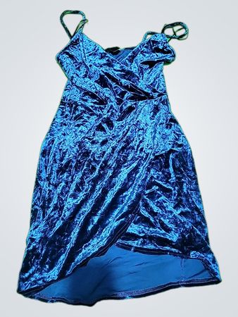 Blue Velvet Dress