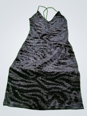Black Dress with Silver Dots