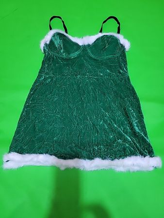 Ann Summers Green Velvet Mini Dress