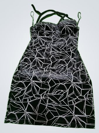 Black and White Patterned Dress