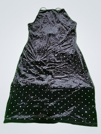 Moxie Black Dress with Rhinestones