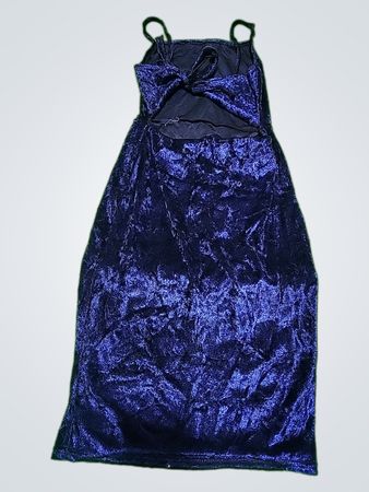 Blue Velvet Dress