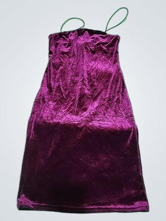 New Look Purple Velvet Cami Dress