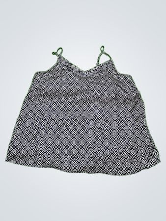 Blue and White Patterned Tank Top