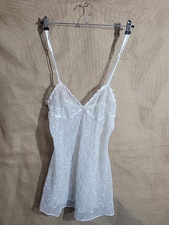 La Senza White Embroidered Cami Top