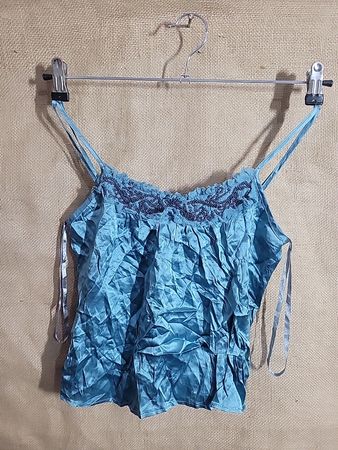 Blue Silk Camisole