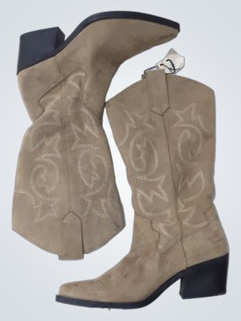 Beige Cowboy Boots