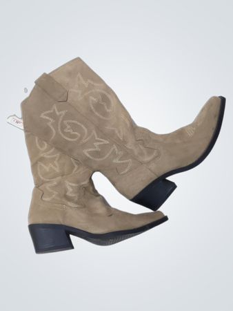 PULL&BEAR Suede Cowboy Boots