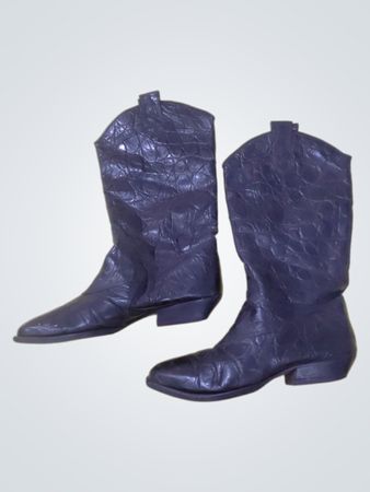 Black Embossed Cowboy Boots