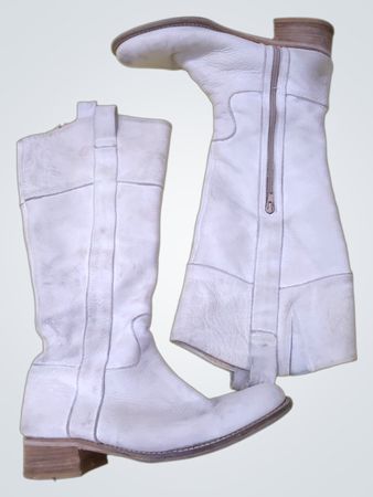 White Leather Boots