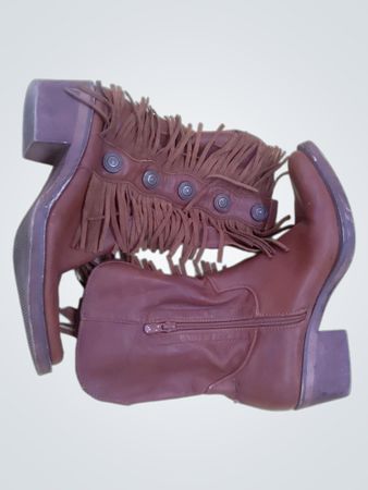 Brown Fringed Boots