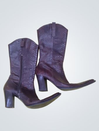 Brown Snakeskin Cowboy Boots