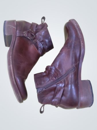 Brown Leather Ankle Boots