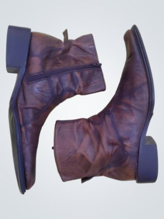 ALDO Brown Leather Ankle Boots