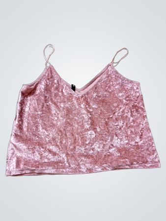 Rosa Samt Cami Top