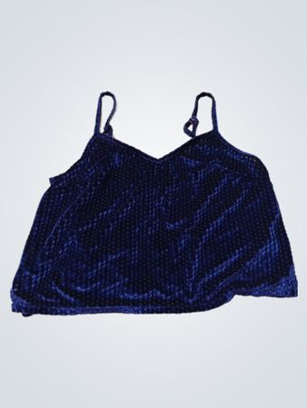 Neuer Look Blaues Samt Cami-Top