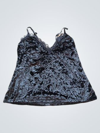 Ancona Lingerie schwarze Samt-Camisole