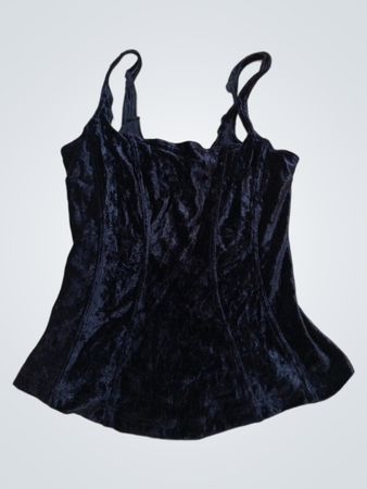Schwarzes Samt-Top