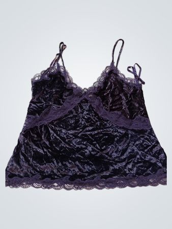 Pink Soda Samt Spitze Cami Top